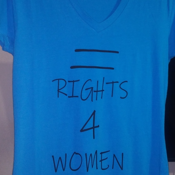 Custom Made blue  Womens T Shirt - Picture 1 of 1